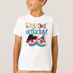 T-shirt 3ème anniversaire de clowns