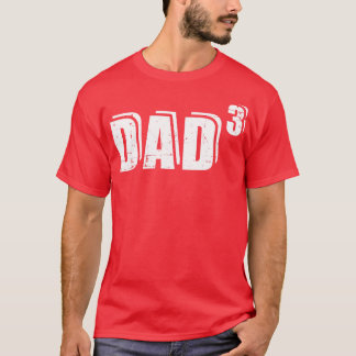 T-shirt 3ème troisième papa père de 3 enfants annonce bébé