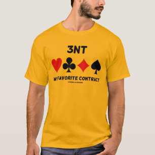T-shirt 3NT Mon contrat préféré quatre cartes passe-par