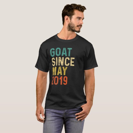 T-shirt 3Rd Birthday 3 ans Old GOAT Since May 2019 (Devant entier)