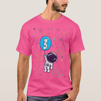 T-shirt 3rd Birthday Astronaut 3 Years Old Birthday Boy