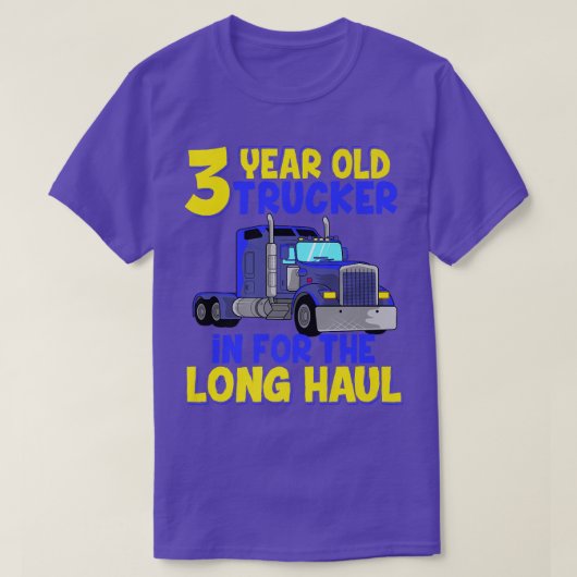 T-shirt 3rd Birthday Camion Kids Camion Driver Boys  (Design devant)