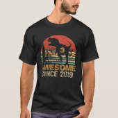 T-shirt 3Rd Birthday Dinosaur Awesome 2019 T Rex 3 Year Ol (Devant)