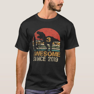T-shirt 3Rd Birthday Dinosaur T Rex 3 Year Old Awesome Sin
