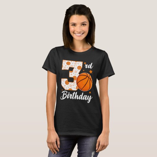 T-shirt 3rd Birthday Sketll 3 Year Old Sketll Player  (Devant entier)