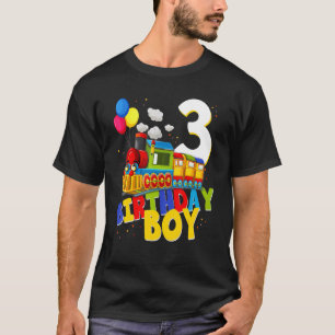 T-shirt 3rd Birthday Train Boys Girls 3 Years Old I'm Thre