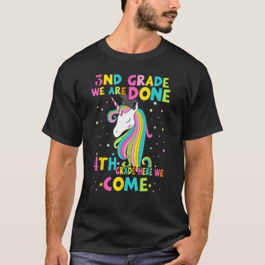 T-shirt 3RD GRADE Graduation Magical Unicorn 4TH GRADE Her (Devant)