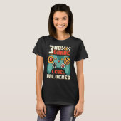 T-shirt 3rd Grade Level Unlocked Video Game Back To School (Devant entier)