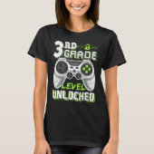 T-shirt 3rd Grade Level Unlocked Video Game Back To School (Devant)
