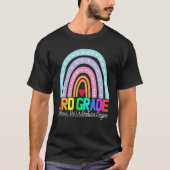 T-shirt 3rd grade rainbow leopard teacher team third grade (Devant)