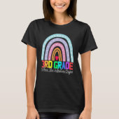 T-shirt 3rd grade rainbow leopard teacher team third grade (Devant)