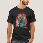 T-shirt 3rd grade rainbow leopard teacher team third grade (Devant)