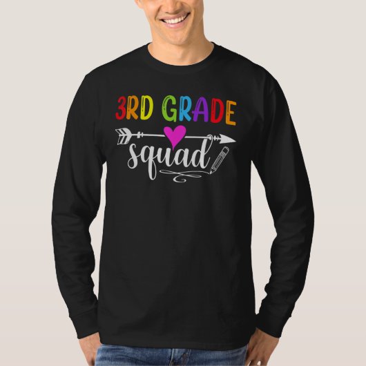 T-shirt 3rd Grade Squad Back To School 2023 Teacher Studen (Devant)