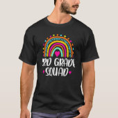 T-shirt 3rd Grade Squad Teacher  Rainbow  Back To School (Devant)