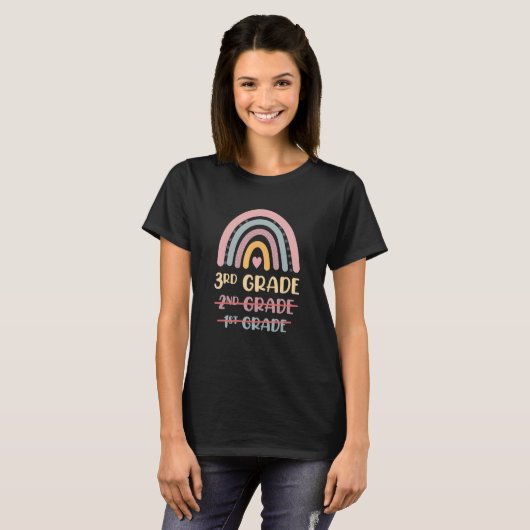 T-shirt 3rd Grade Teacher Rainbow Back To School (Devant entier)
