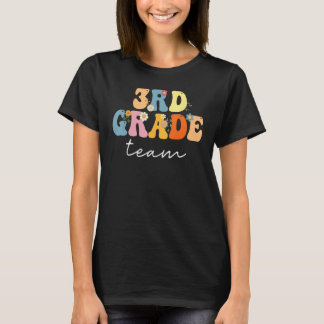 T-shirt 3rd Grade Team Groovy  Women Happy First Day Of Sc