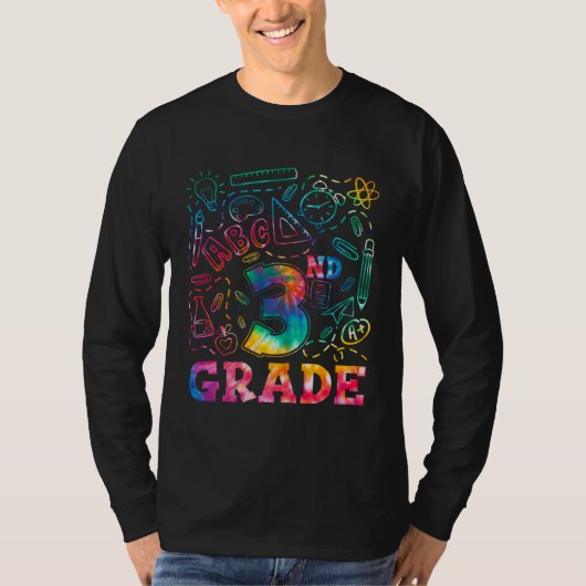 T-shirt 3rd Grade Tide Dye Third Grade Back To School Boys (Devant)