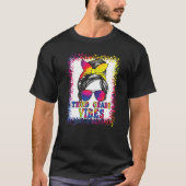 T-shirt 3rd Grade Vibes Messy Bun Back To School Kids Girl (Devant)