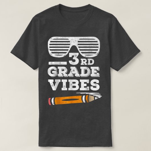 T-shirt 3rd Grade Vibes Third Grade Back To School Funny T (Design devant)