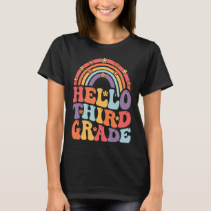 T-shirt 3rd Teacher Groovy Rainbow Back To School