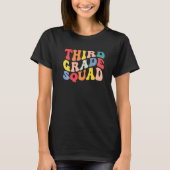 T-shirt 3rd Third Grade Squad Teacher Back To School Retro (Devant)