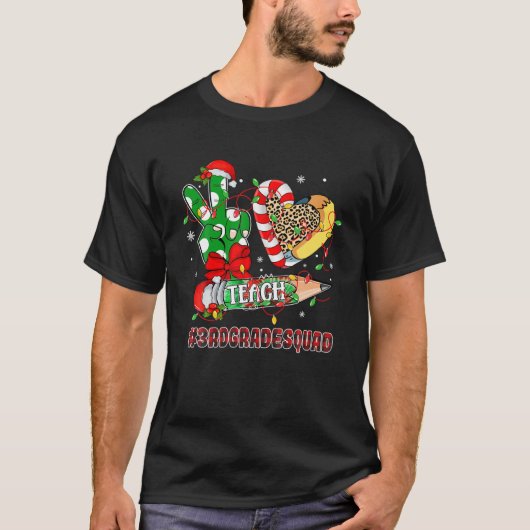 T-shirt 3Th Grade Squad Third Grade Teacher Xmas 3Rd Grade (Devant)