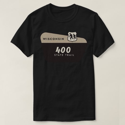 T-shirt 400 State Trail Affiche de bienvenue Wisconsin (Design devant)