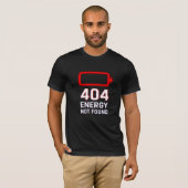 T-shirt 404 Énergie introuvable (Devant entier)