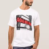 T-shirt 404 Message d'erreur de site Web introuvable (Devant)