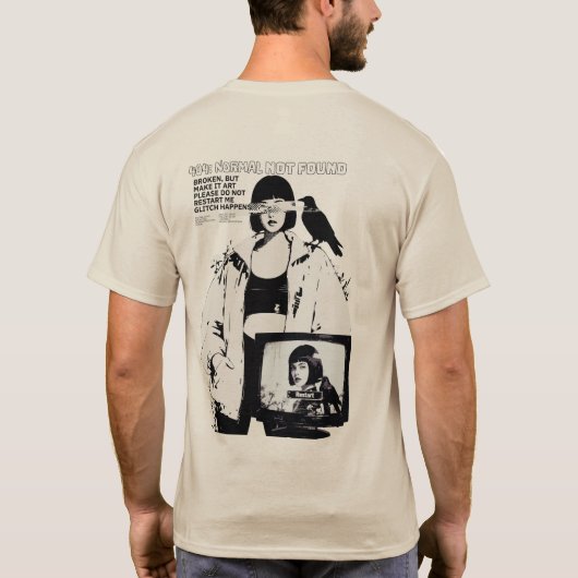 T-shirt 404 : Normal introuvable – Âme Glitchée (Dos)