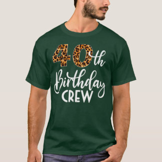 T-shirt 40 Anniversaire avec Empreinte de léopard 40e Anni