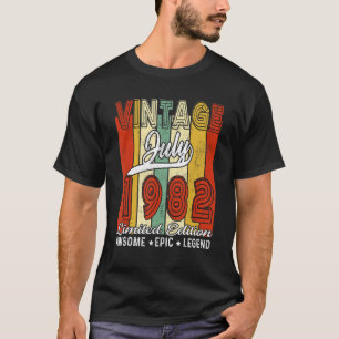 T-shirt 40 Anniversaire Vintage Juillet 1982 Awesome Epic