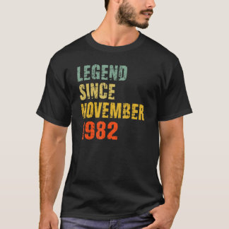 T-shirt 40 ans 40e anniversaire Légende depuis novembre