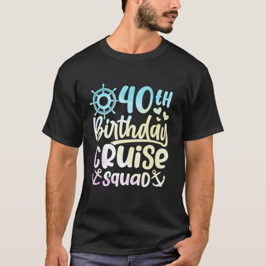 T-shirt 40 ans Anniversaire Croisière Escouade 40e anniver (Devant)