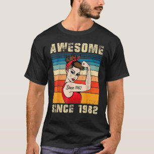 T-shirt 40 ans Awesome depuis 1982 40e anniversaire 6