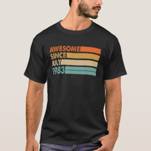 T-shirt 40 Ans Awesome Depuis Juillet 1983 40e Anniversair