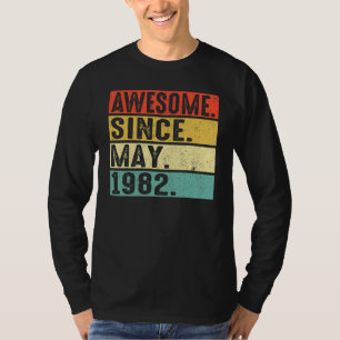 T-shirt 40 ans Awesome depuis mai 1982 40e anniversaire