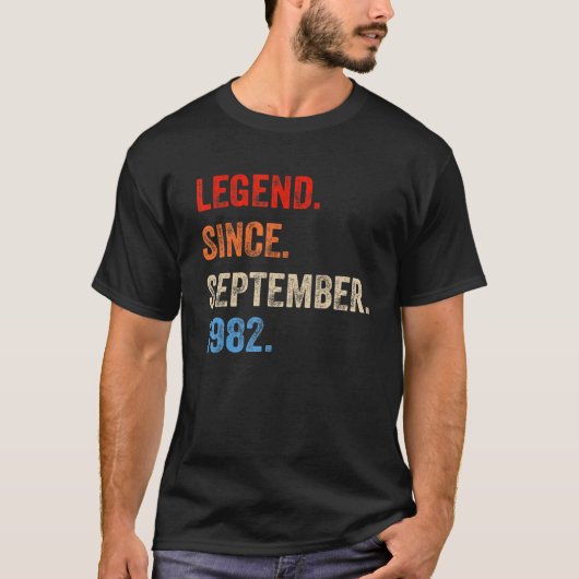 T-shirt 40 ans de légende depuis septembre 1982 40th Bir (Devant)