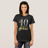 T-shirt 40 Ans De Service 40E Anniversaire De L'Employé Av (Devant entier)