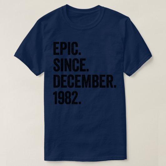 T-shirt 40 Ans Décembre 1982 40e Anniversaire (Design devant)