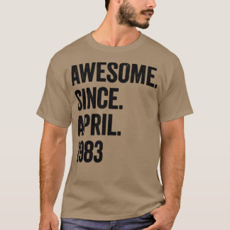 T-shirt 40 ans d'émerveillement depuis avril 1983 40e anni