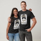 T-shirt 40 ans Fabuleux Messy Bun Leopard 40e naissance (Unisexe)