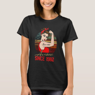 T-shirt 40 ans fantastique depuis 1982 40e anniversaire fe