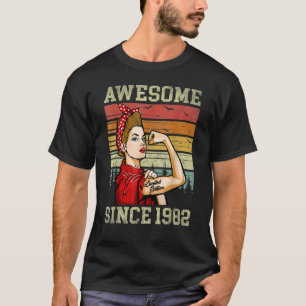 T-shirt 40 ans fantastique depuis 1982 40e anniversaire fe