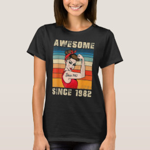 T-shirt 40 ans fantastique depuis 1982 40e anniversaire fe
