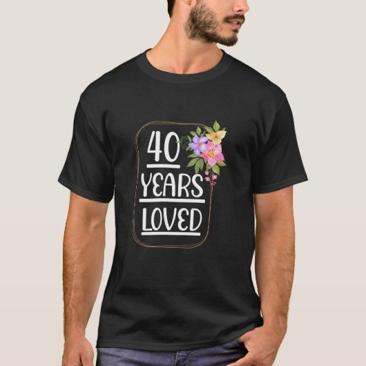 T-shirt 40 ans femme mariée aimée 40e Mariage Anniversa (Devant)