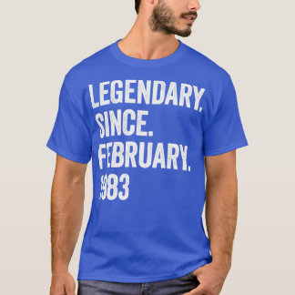T-shirt 40 ans légendaires depuis février 1983 40e naissan