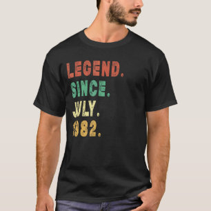 T-shirt 40 ans légende depuis juillet 1982 40e anniversair