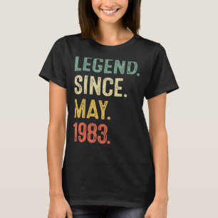 T-shirt 40 Ans Légende depuis mai 1983 40e anniversaire M