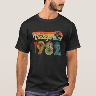 T-shirt 40 Ans Né En 1982 Vintage 40ème Anniversaire Re